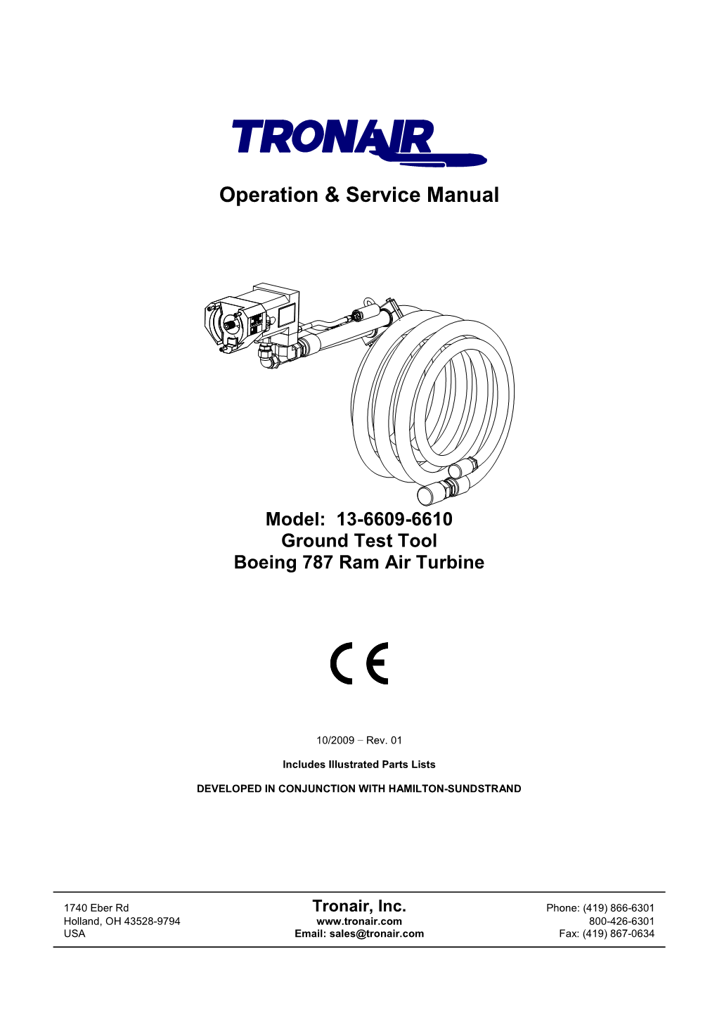 13-6609-6610 Ground Test Tool Boeing 787 Ram Air Turbine