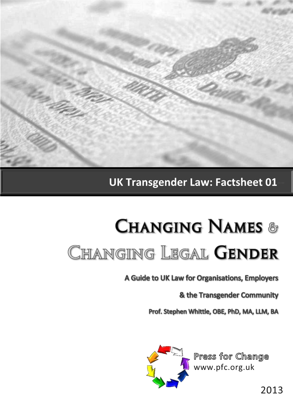 Name and Gender Changing for Trans People