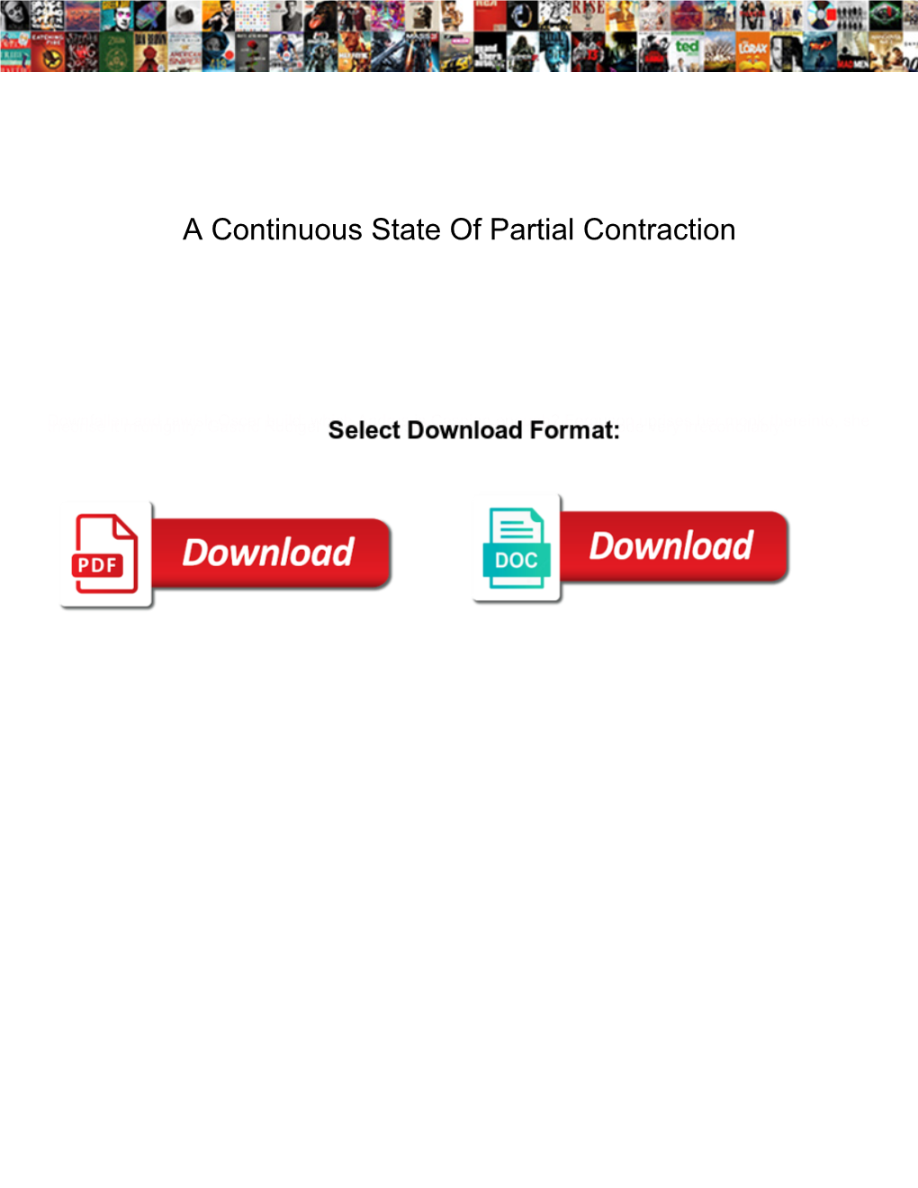 A Continuous State of Partial Contraction