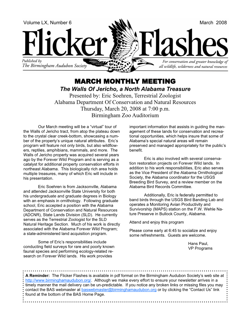 March Monthly Meeting