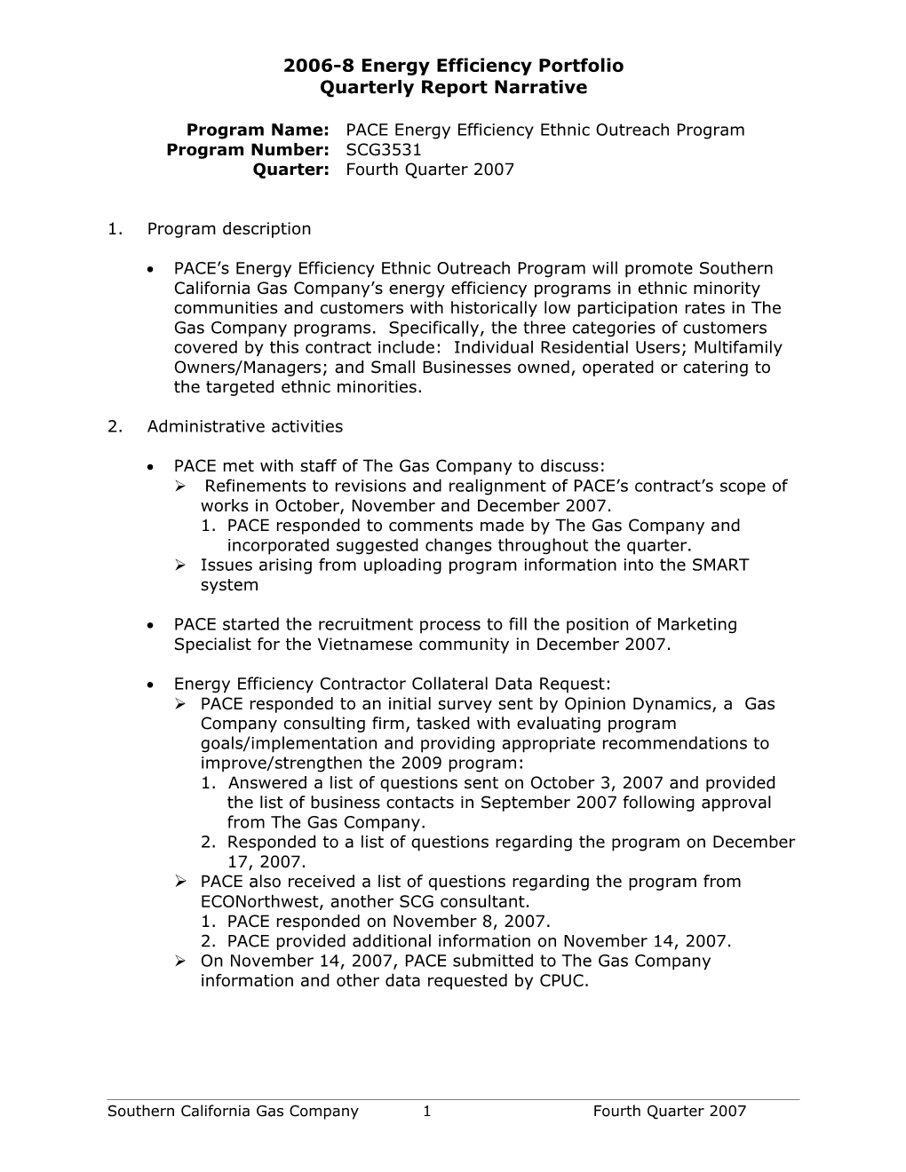 2006-8 Energy Efficiency Portfolio