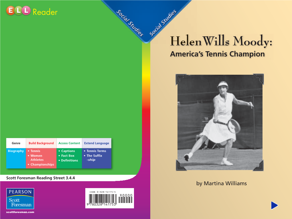 Helen Wills Moody: America's Tennis