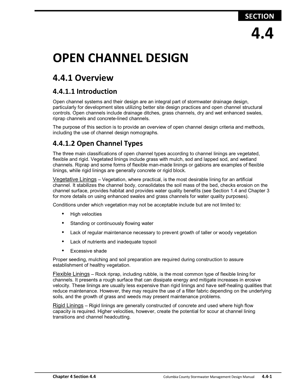 Open Channel Design