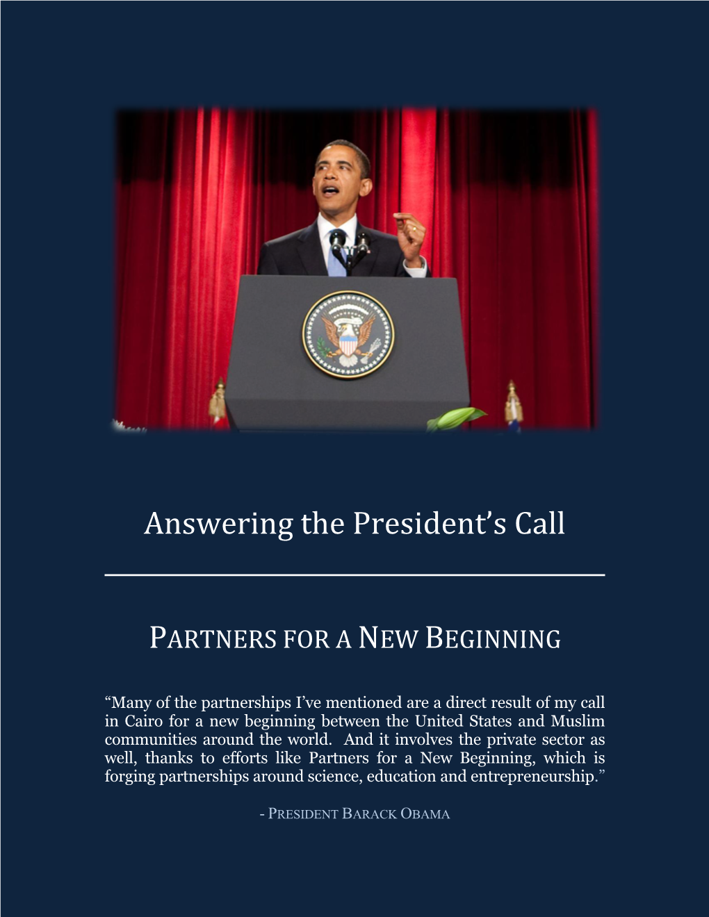 Answering the President's Call