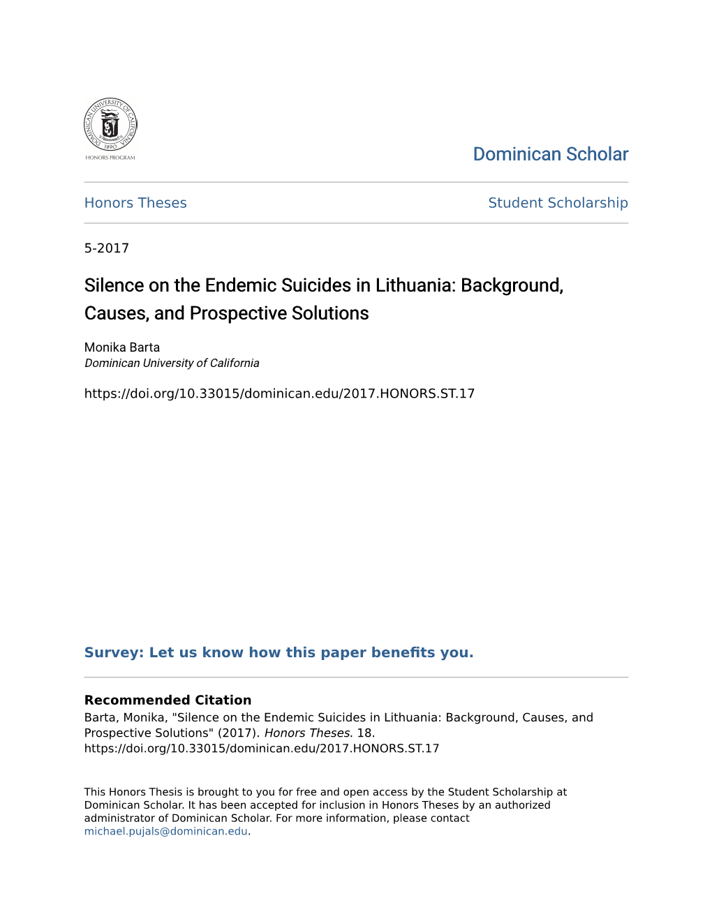 Silence on the Endemic Suicides in Lithuania: Background, Causes, and Prospective Solutions