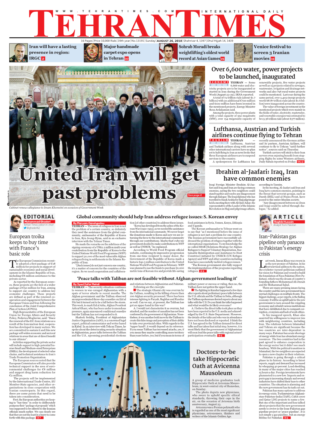 United Iran Will Get Past Problems See Page 2