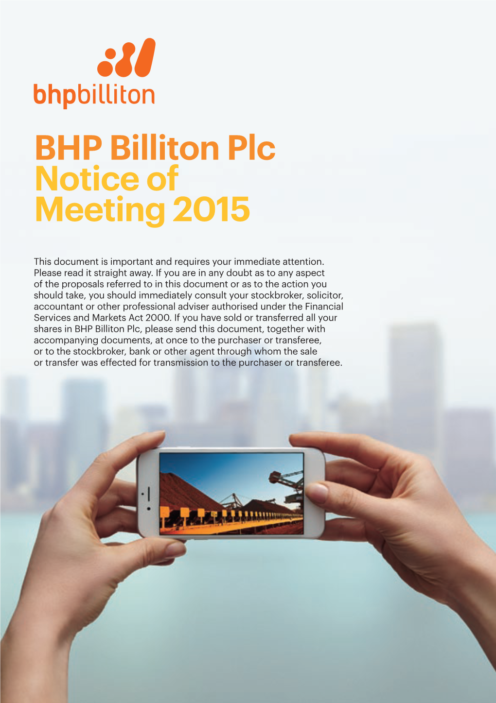 Notice of Annual General Meeting BHP Billiton