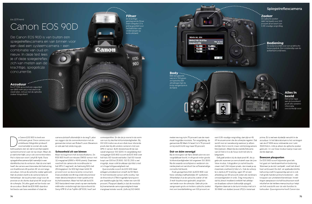 Canon EOS 90D Onderwerpen Op Korte Afstand