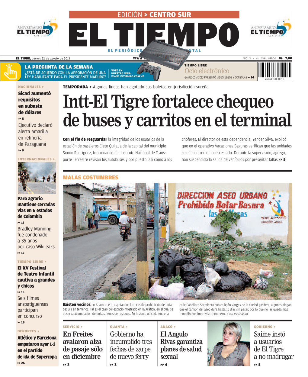 Intt-El Tigre Fortalece Chequeo De Buses Y Carritos En El Terminal