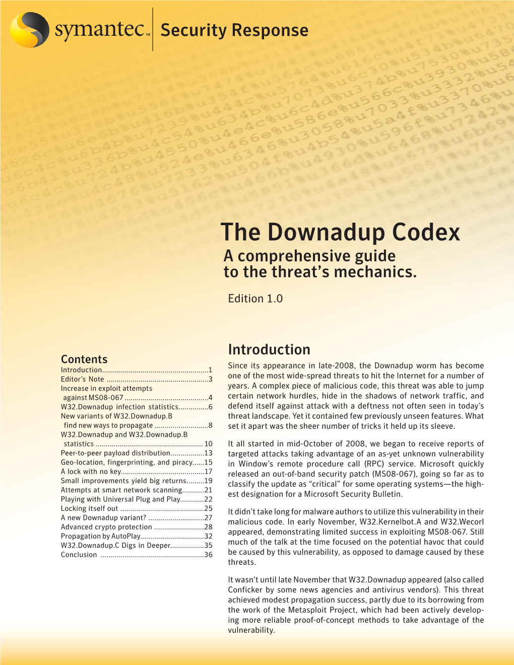 The Downadup Codex a Comprehensive Guide to the Threat’S Mechanics