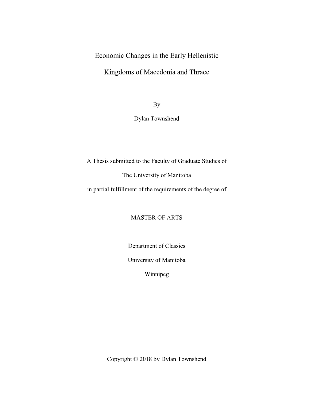 Economic Changes in the Early Hellenistic Kingdoms of Macedonia