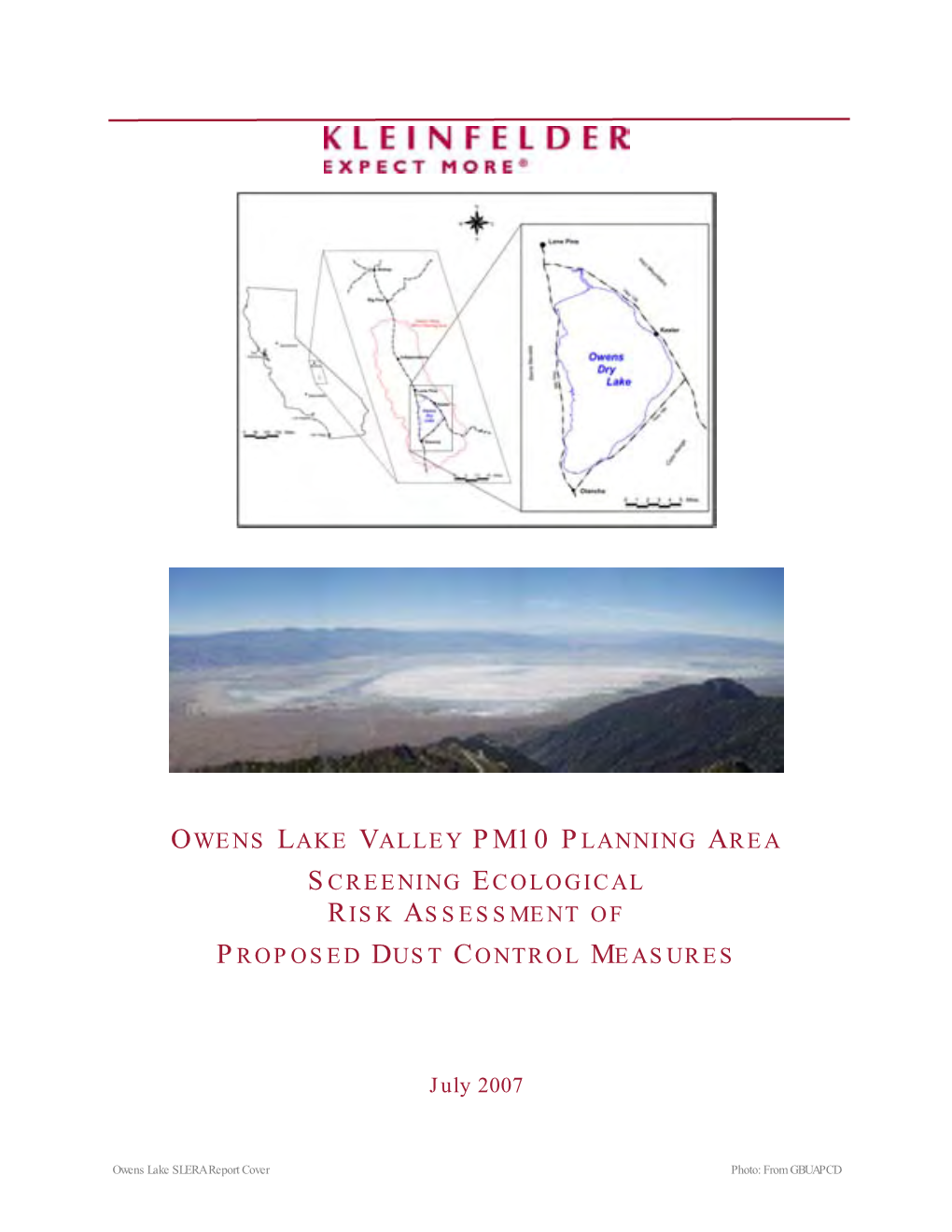 Owens Lake Screening Level Ecological Risk Assessment