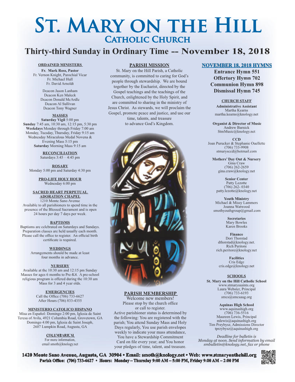 Bulletin November 18, 2018