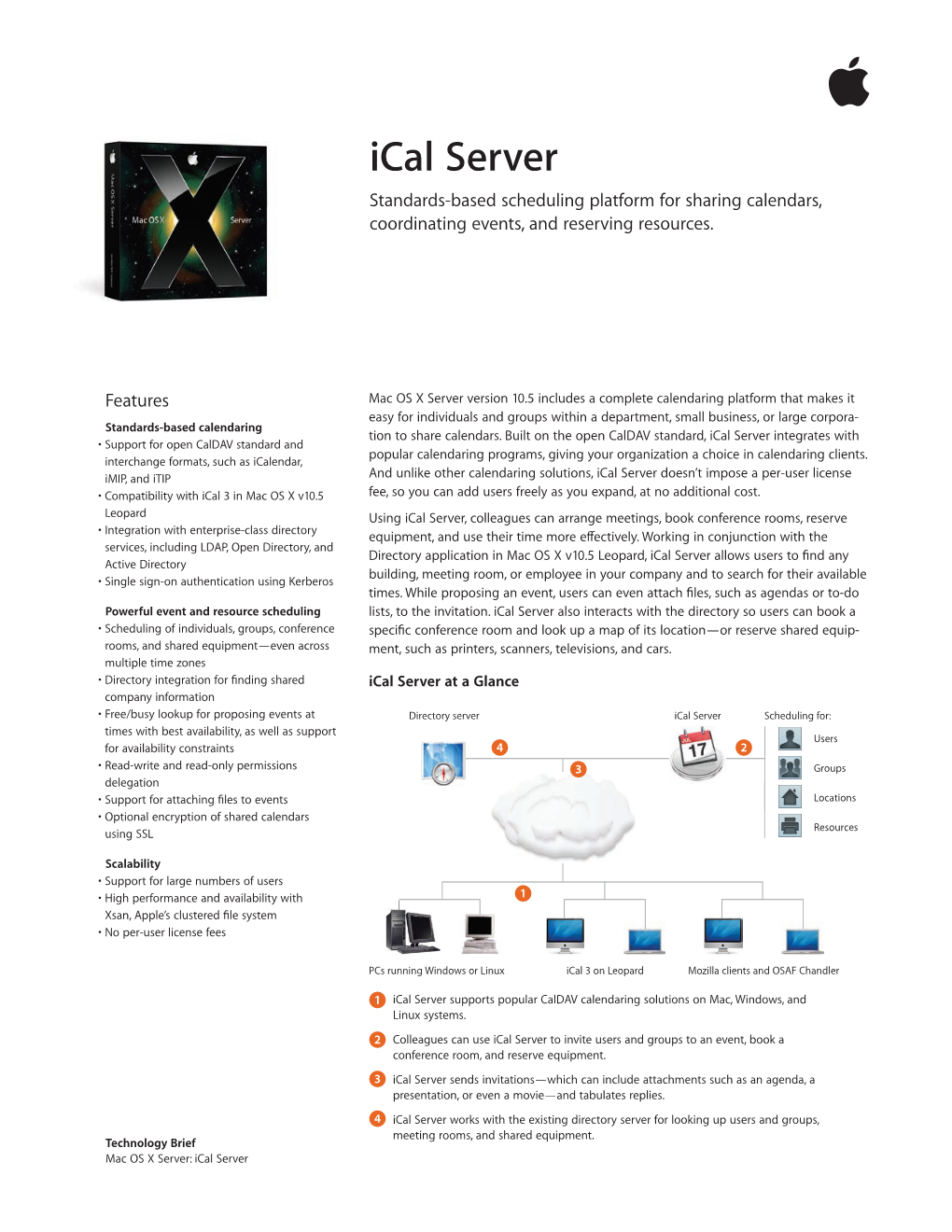 Ical Server Standards-Based Scheduling Platform for Sharing Calendars, Coordinating Events, and Reserving Resources