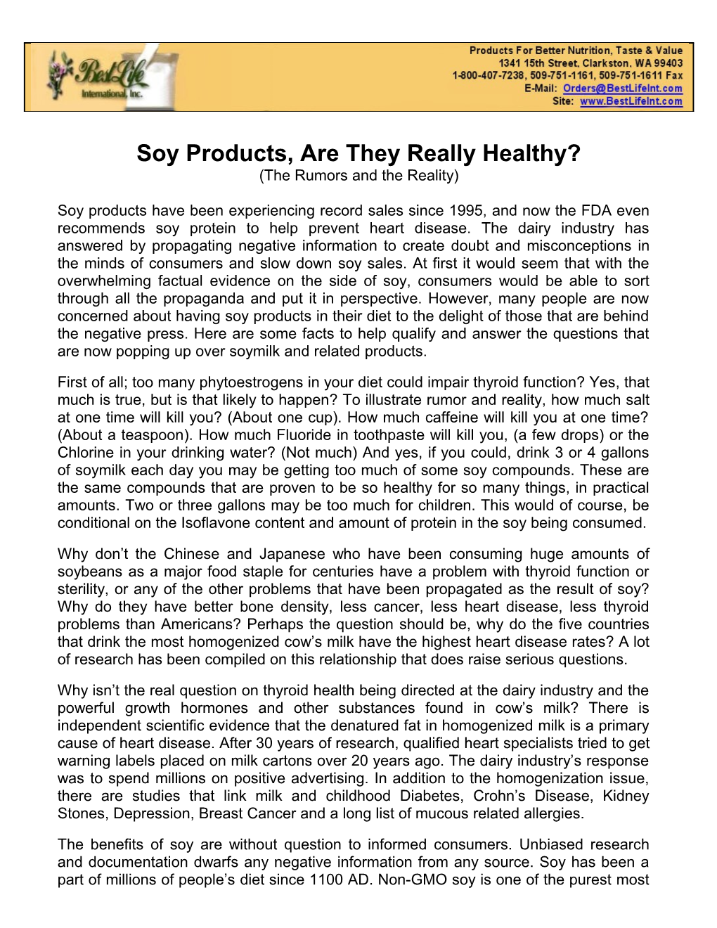 Soy Products Are They Really Healthy