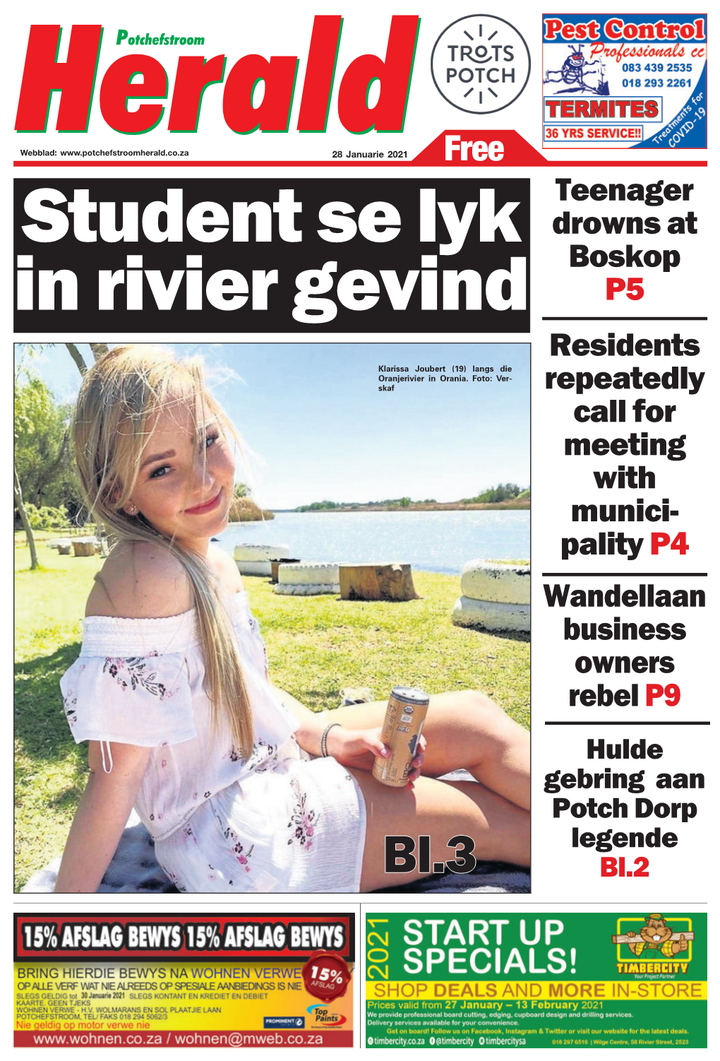 Teenager Drowns at Boskop P5 Wandellaan Business Owners Rebel