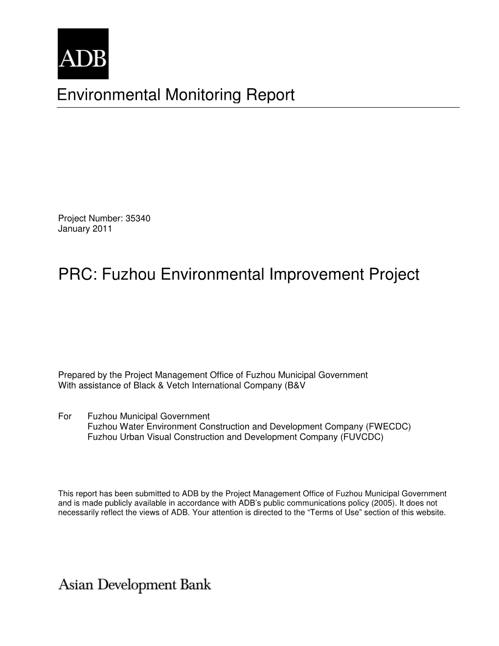 Fuzhou Environmental Improvement Project