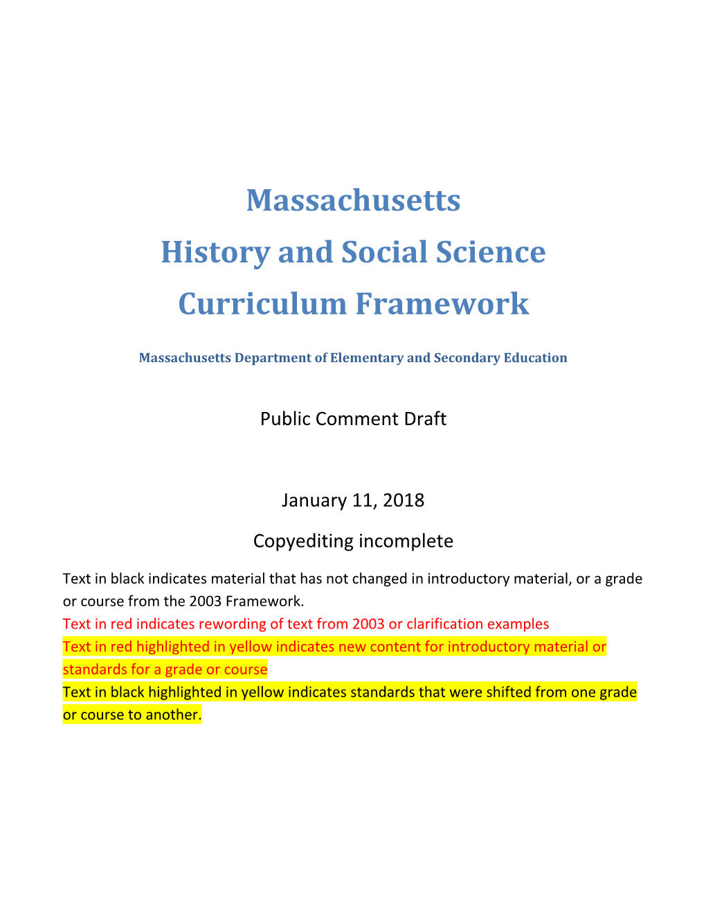 Item 2 Attachment :History and Social Science Proposed Revised Framework for Public Comment