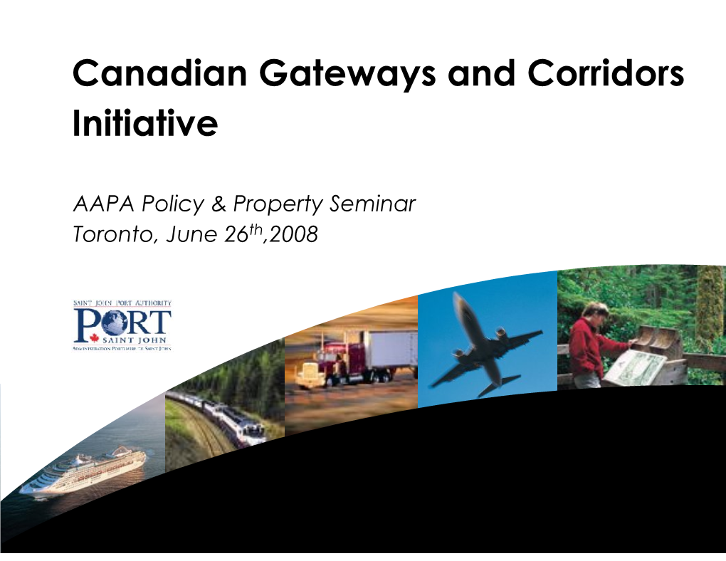 Canadian Gateways and Corridors Initiative