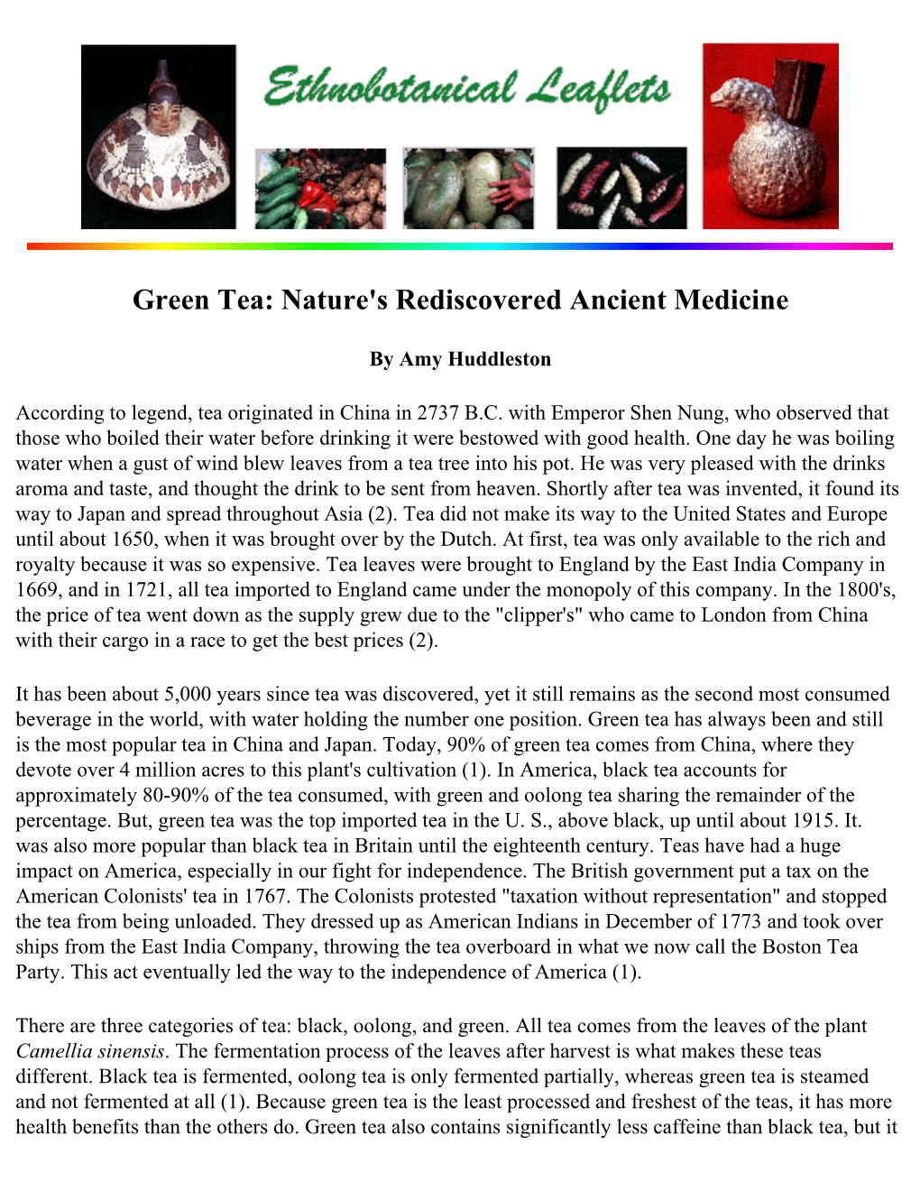 Green Tea: Nature's Rediscovered Ancient Medicine