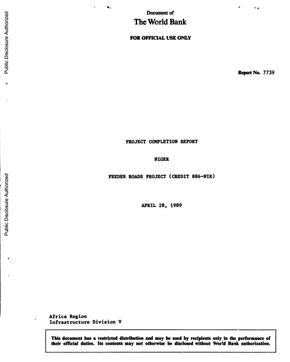 World Bank Document