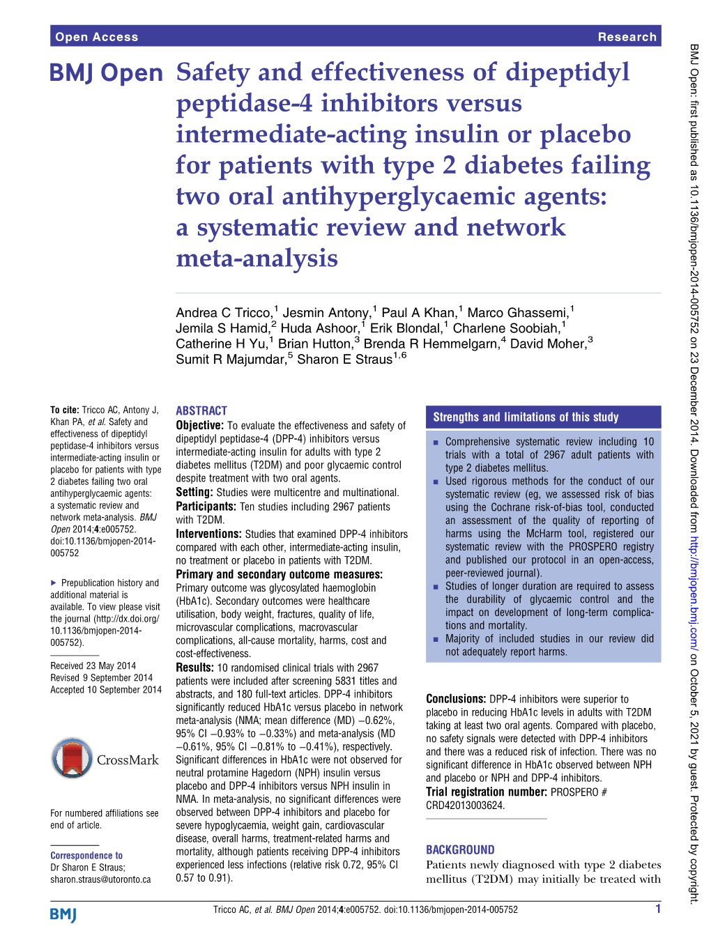Safety and Effectiveness of Dipeptidyl Peptidase-4 Inhibitors Versus Intermediate-Acting Insulin Or Placebo for Patients with Ty