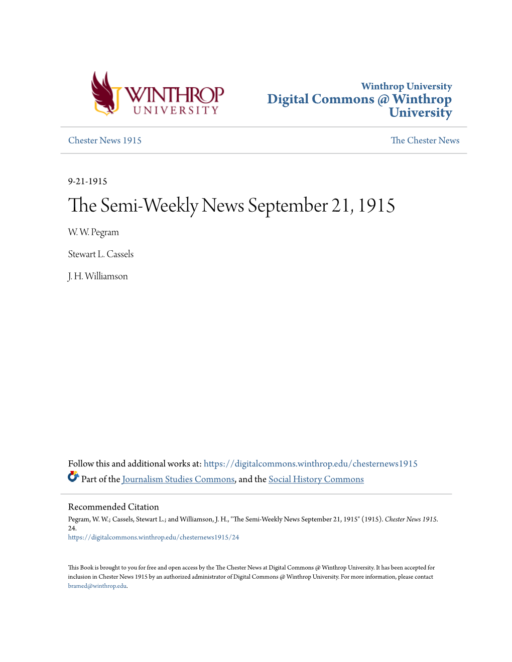 The Semi-Weekly News September 21, 1915