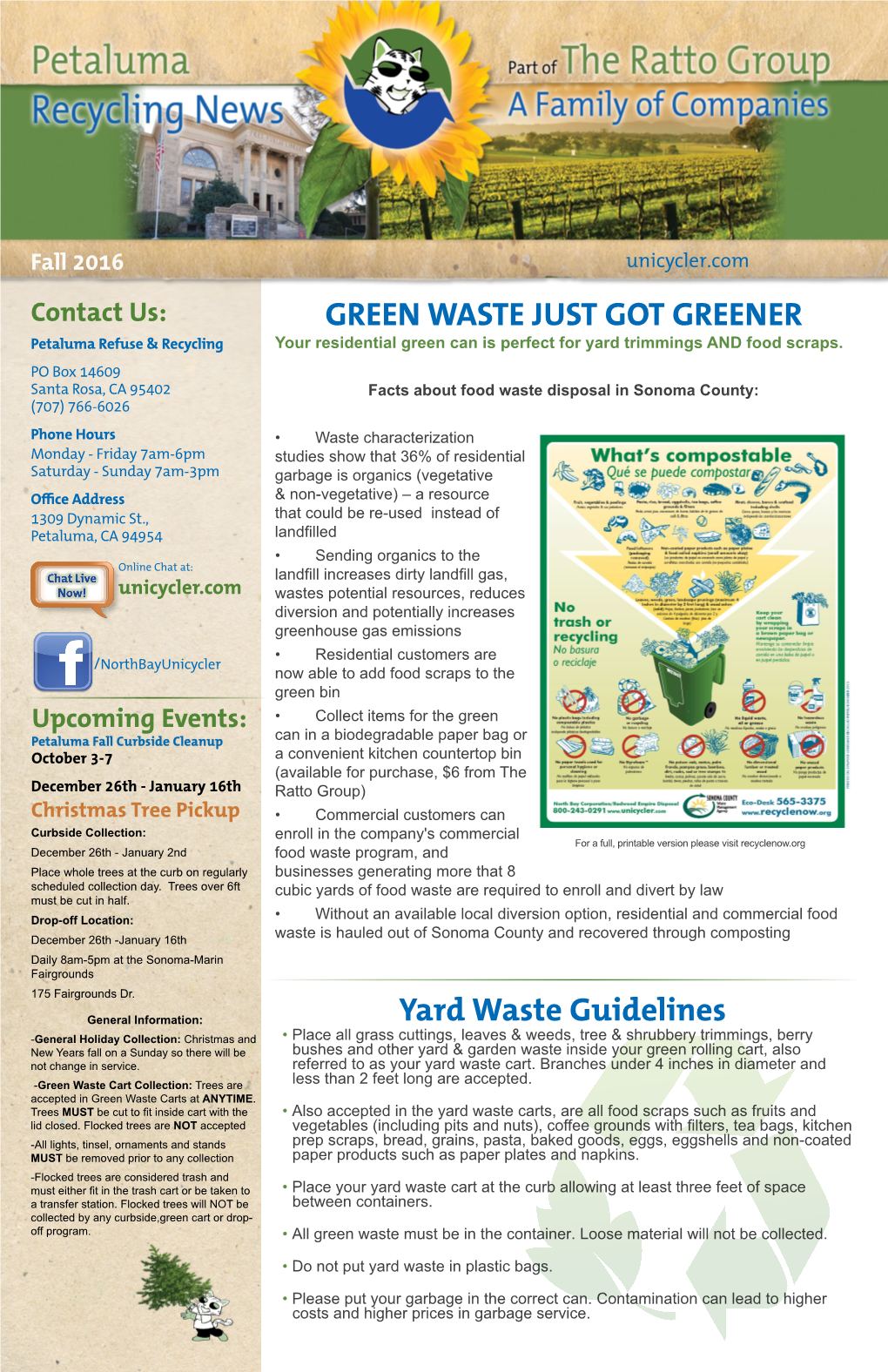 Yard Waste Guidelines GREEN WASTE JUST GOT GREENER