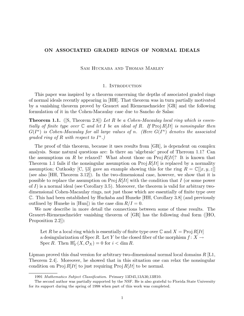 On Associated Graded Rings of Normal Ideals