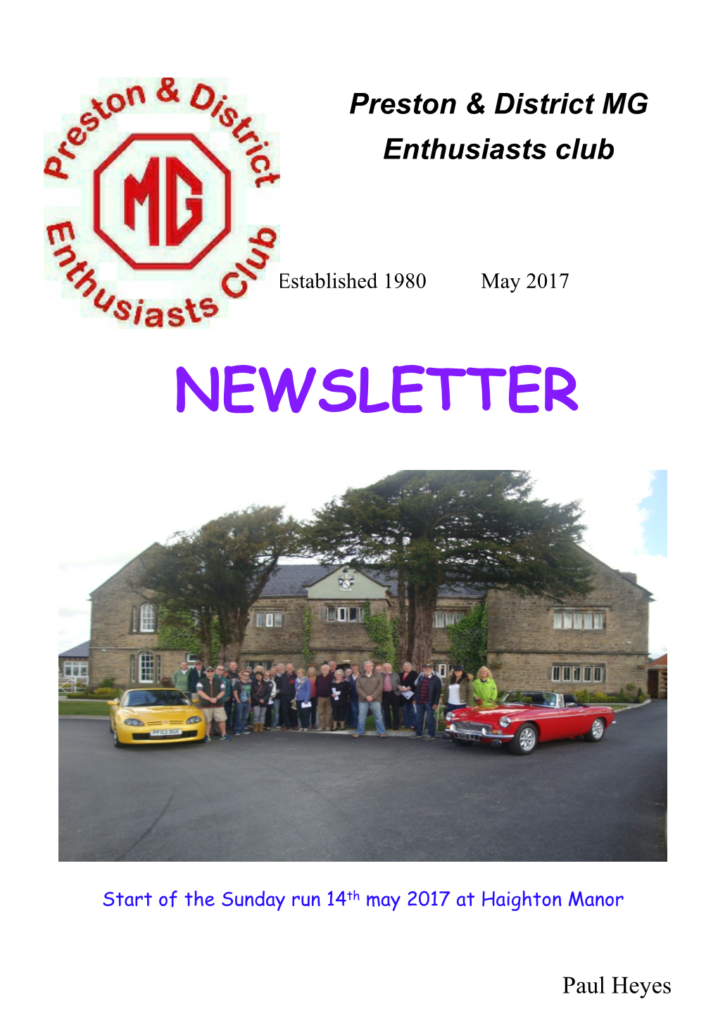 May 2017 Newsletter