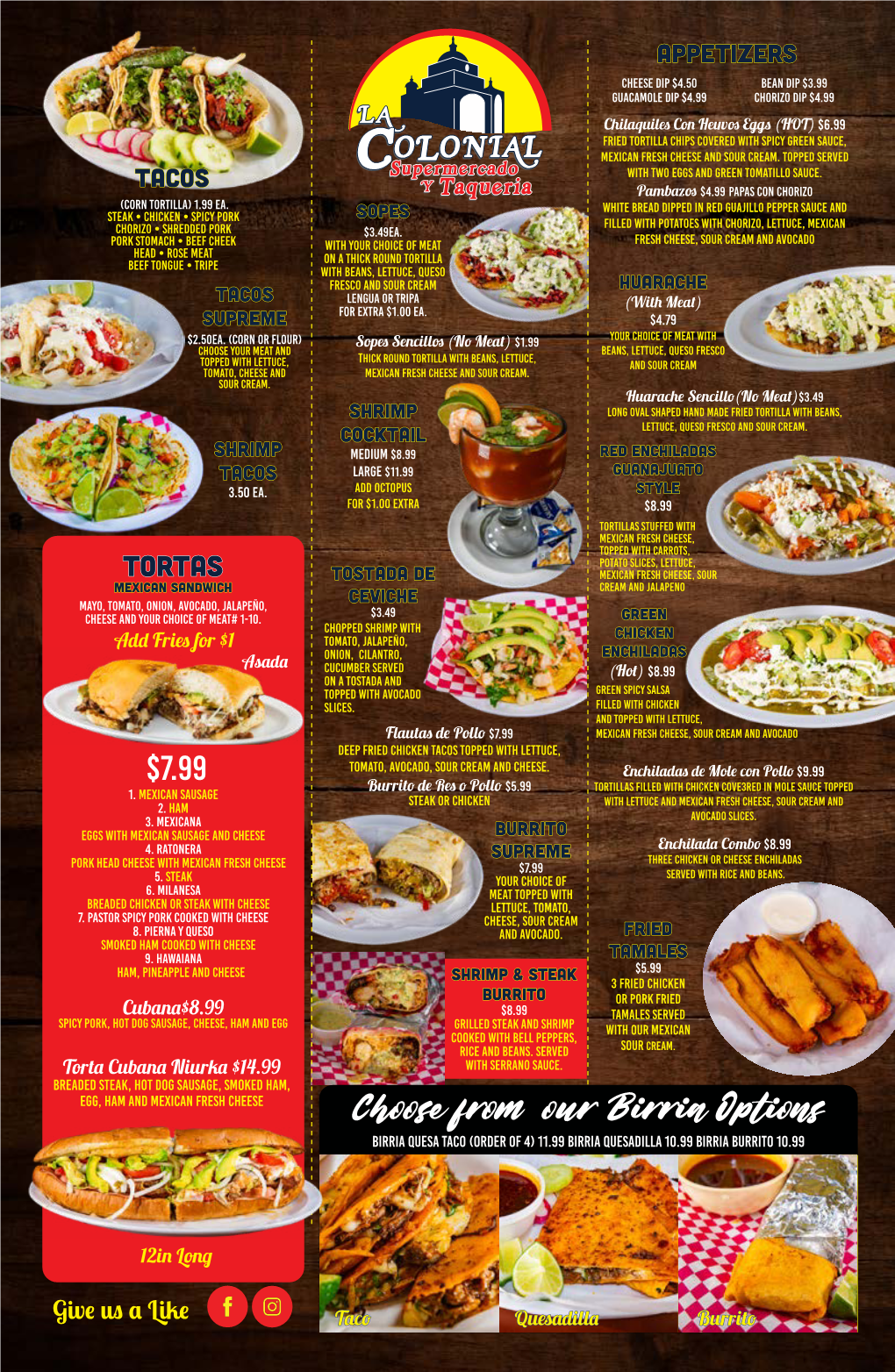 Choose from Our Birria Options