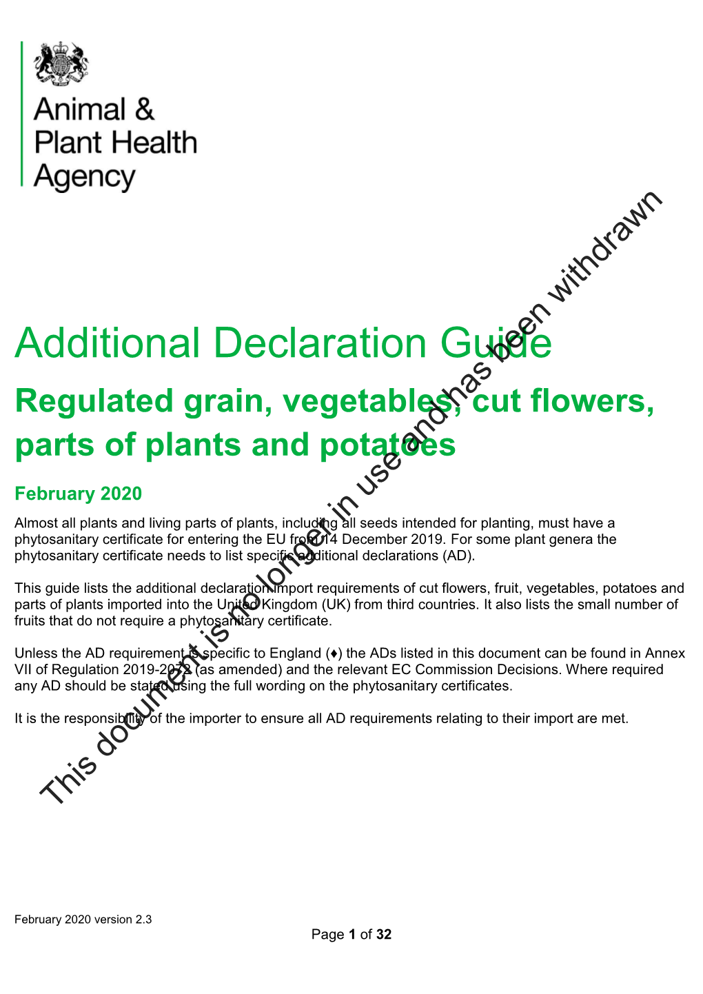 For Phytosanitary Certificates