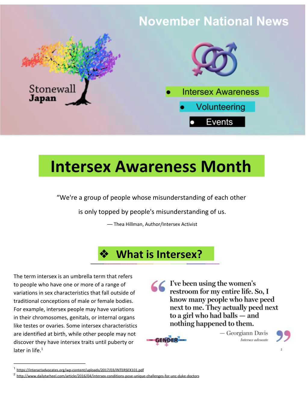 Intersex Awareness Month