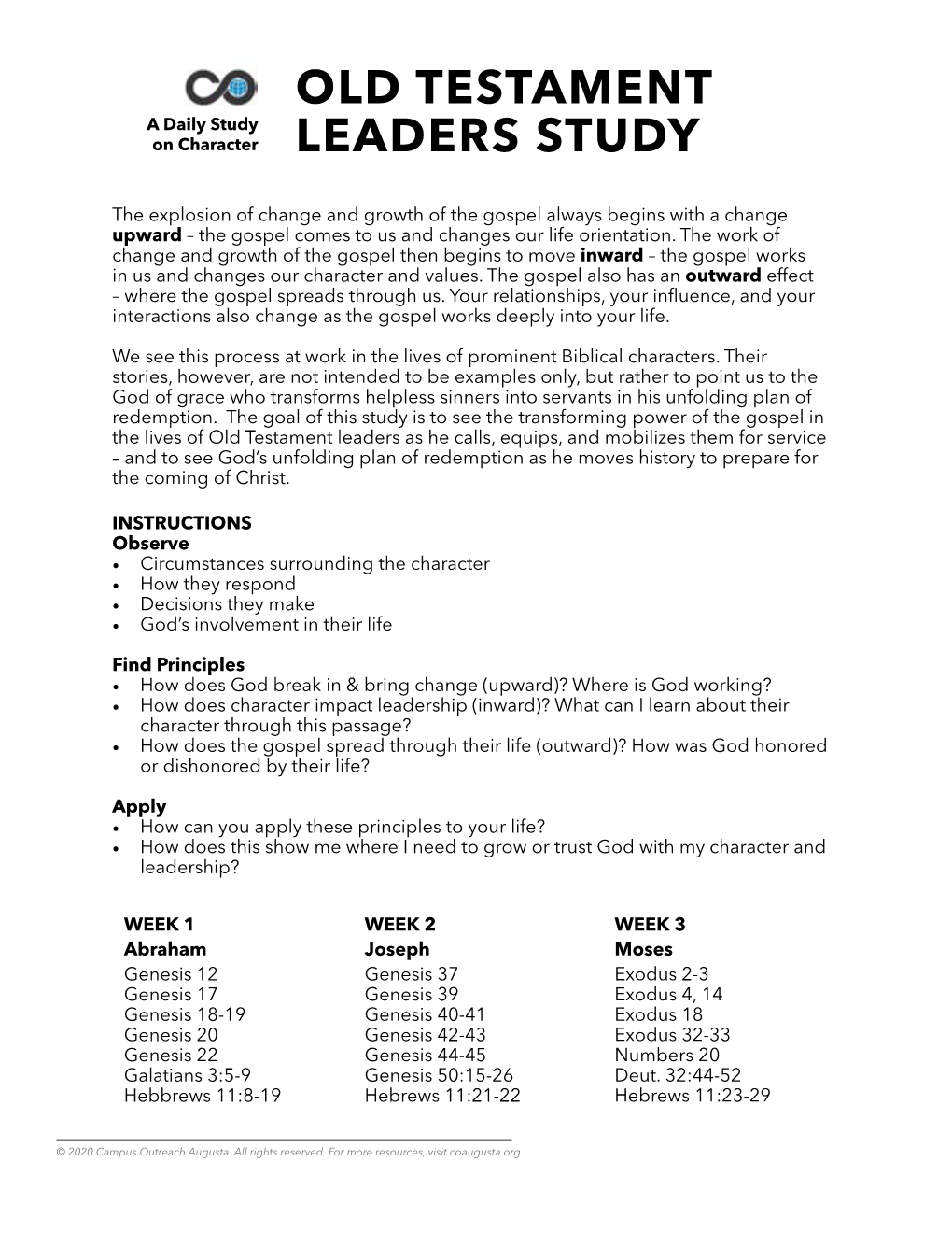 Old Testament Leaders Study