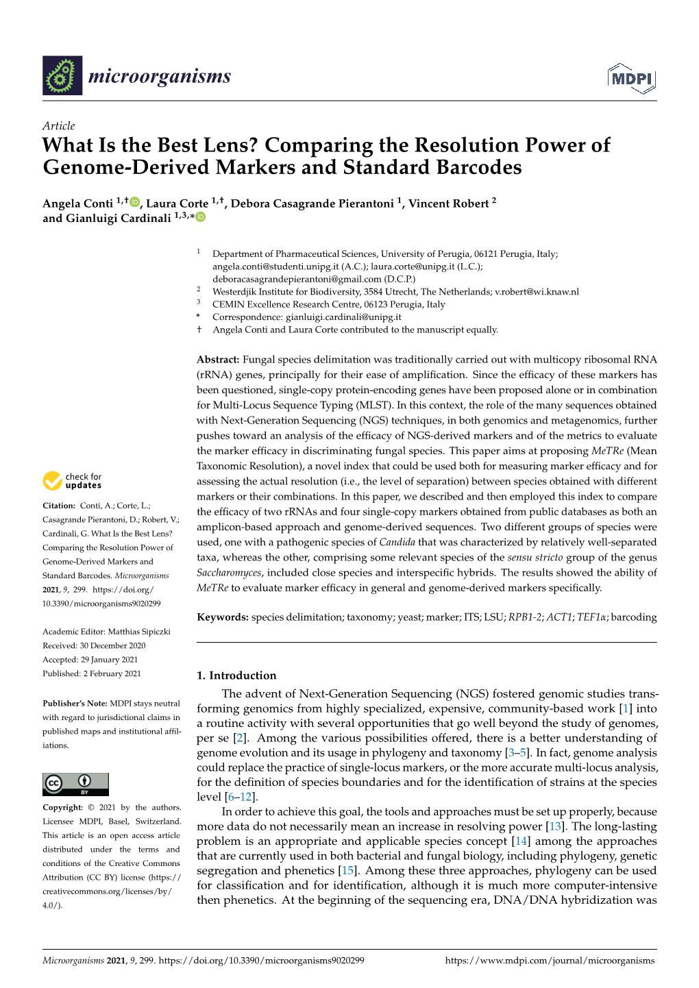 What Is the Best Lens? Comparing the Resolution Power of Genome-Derived Markers and Standard Barcodes