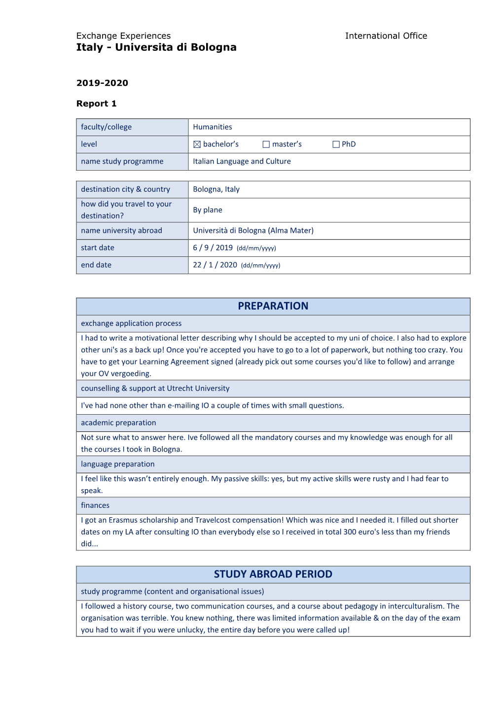 Preparation Study Abroad Period