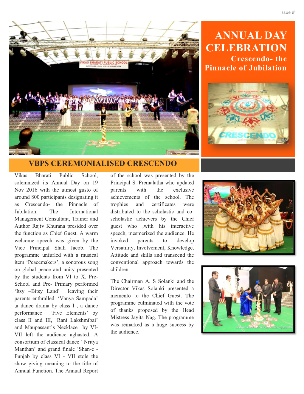 ANNUAL DAY CELEBRATION Crescendo- the Pinnacle of Jubilation