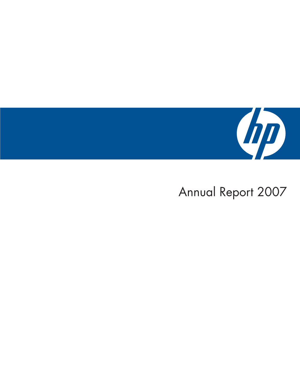 HP Annual Report 2007