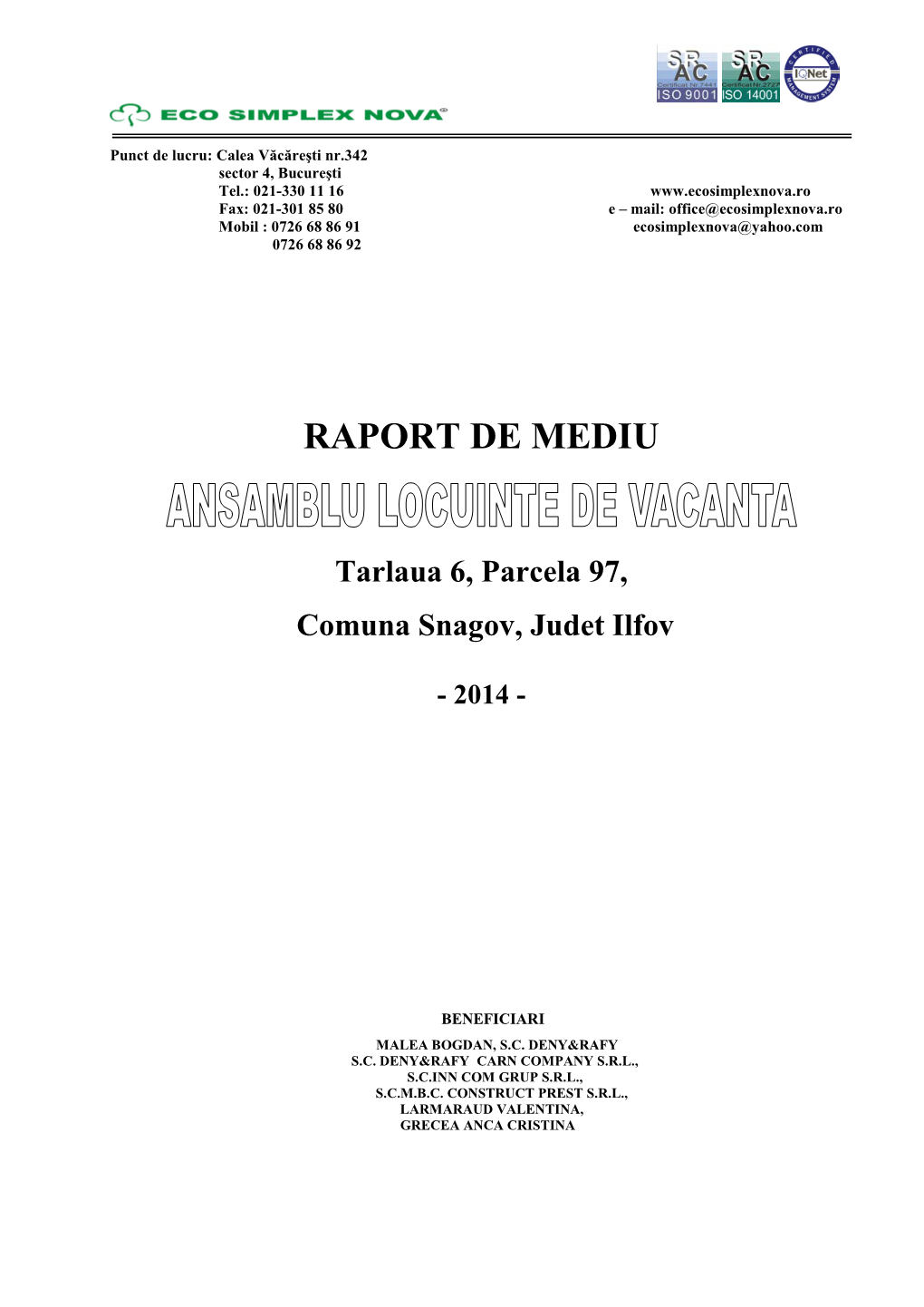 Raport De Mediu