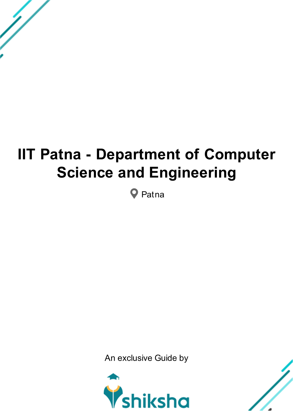 IIT Patna - Department of Computer Science and Engineering