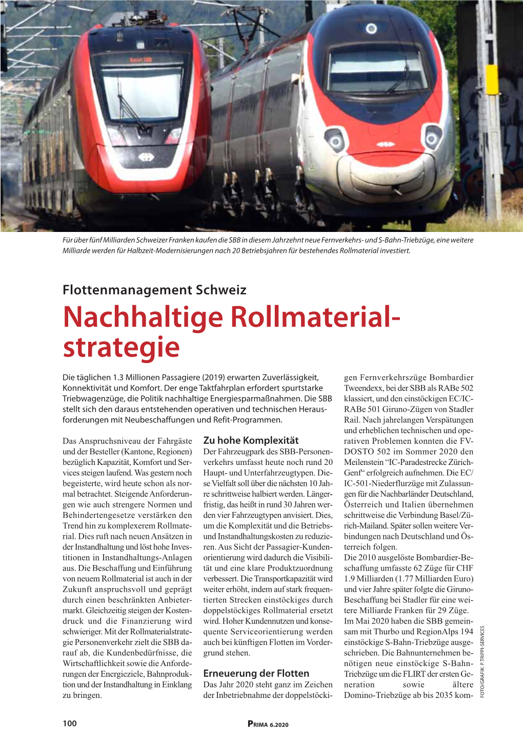 Nachhaltige Rollmaterial- Strategie