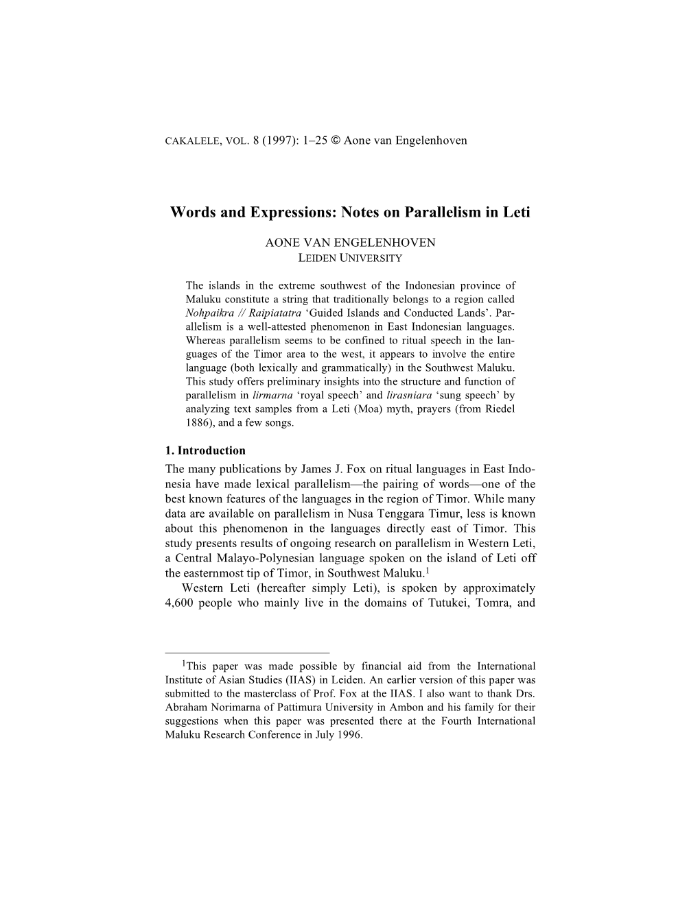 Notes on Parallelism in Leti