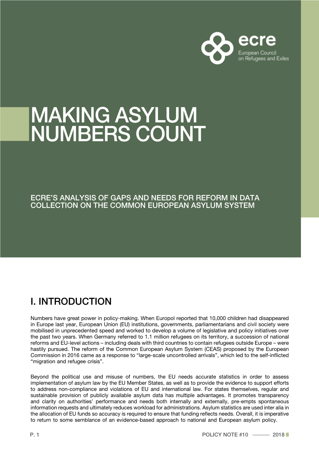 Policy Note: Making Asylum Numbers Count
