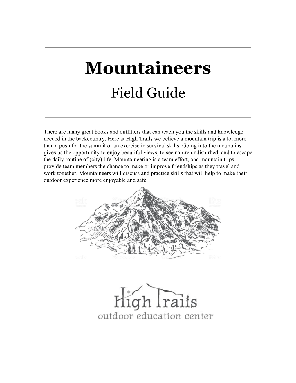 Mountaineers Field Guide