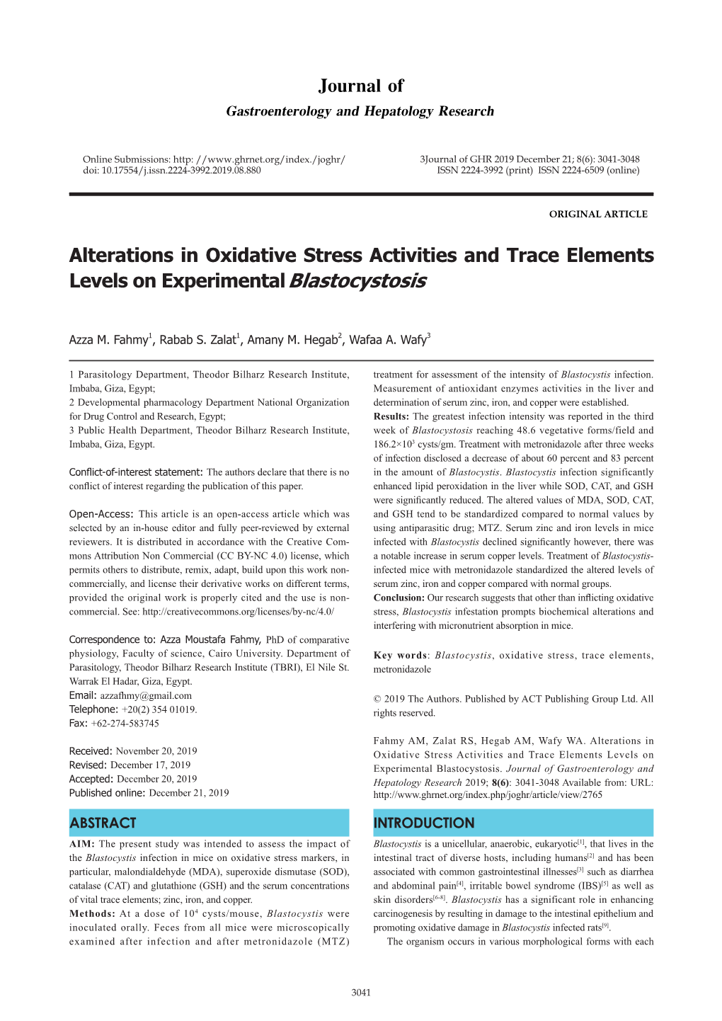 Journal of Gastroenterology and Hepatology Research