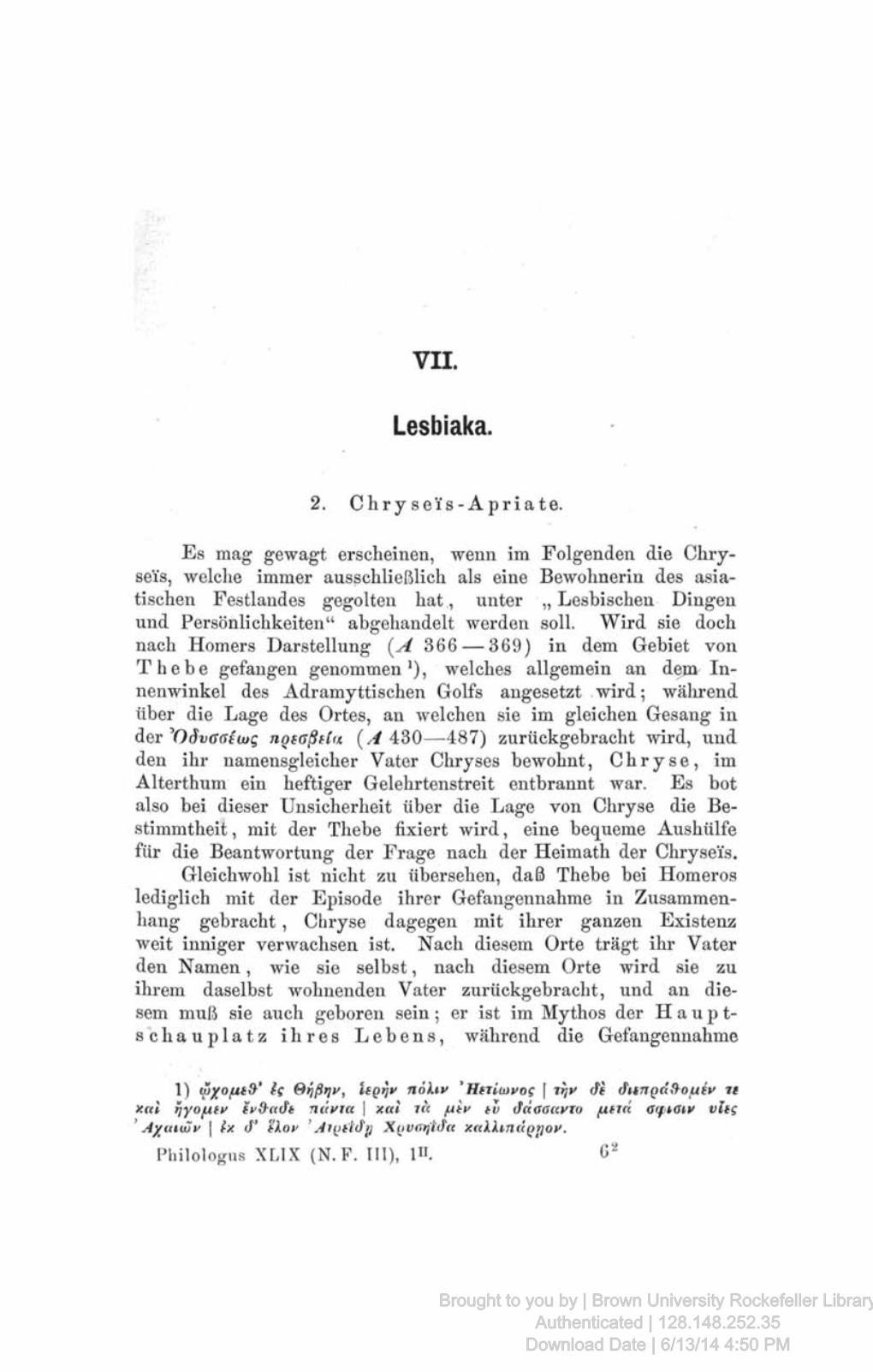 VII. Lesbiaka