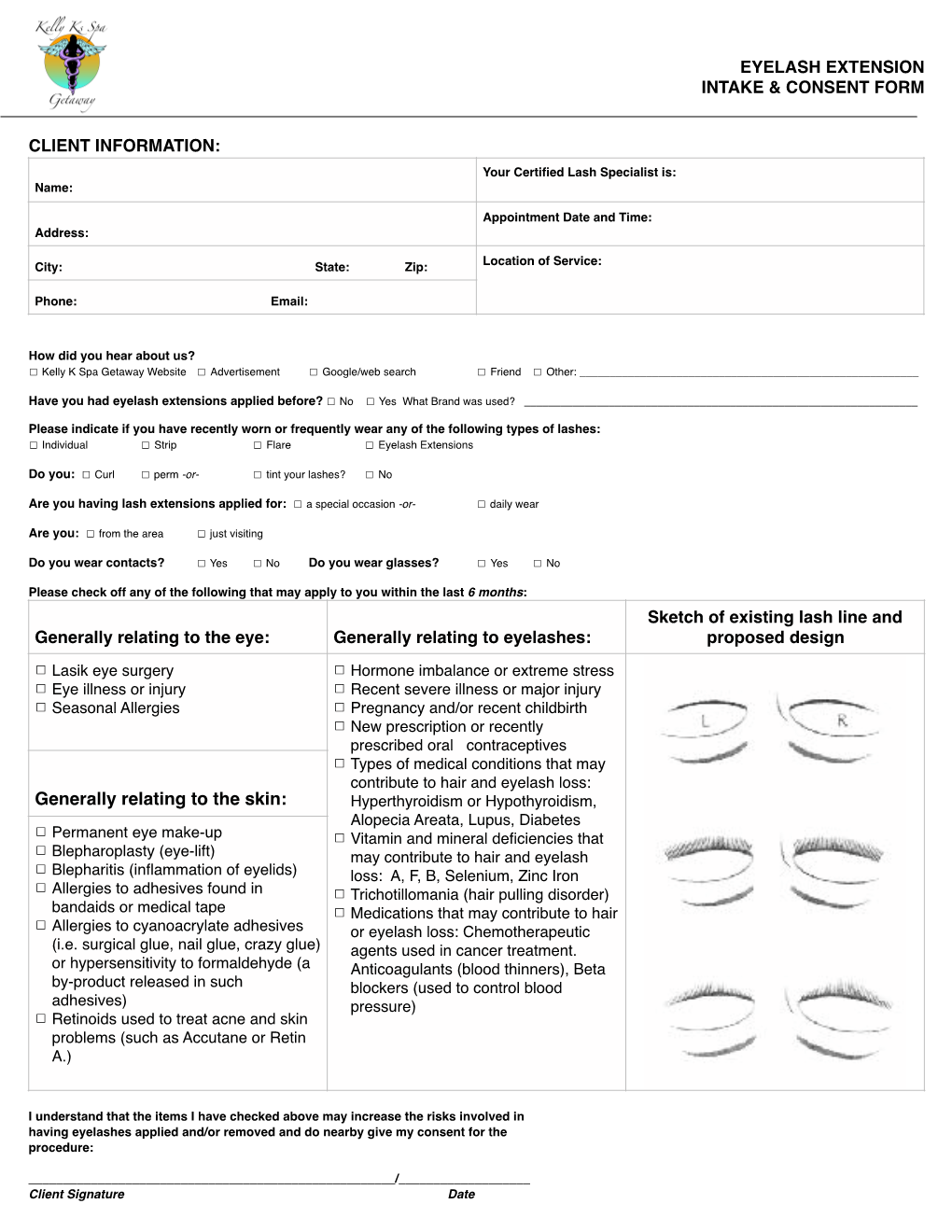 Eyelash Extension Consent Form-Wc