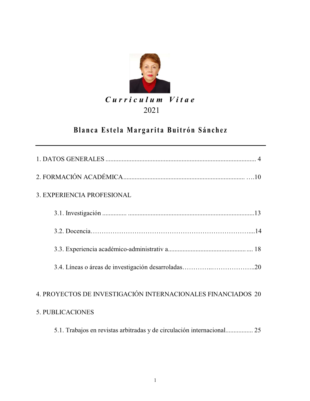 Curriculum Vitae 2017 Blanca Estela Buitrón Sánchez