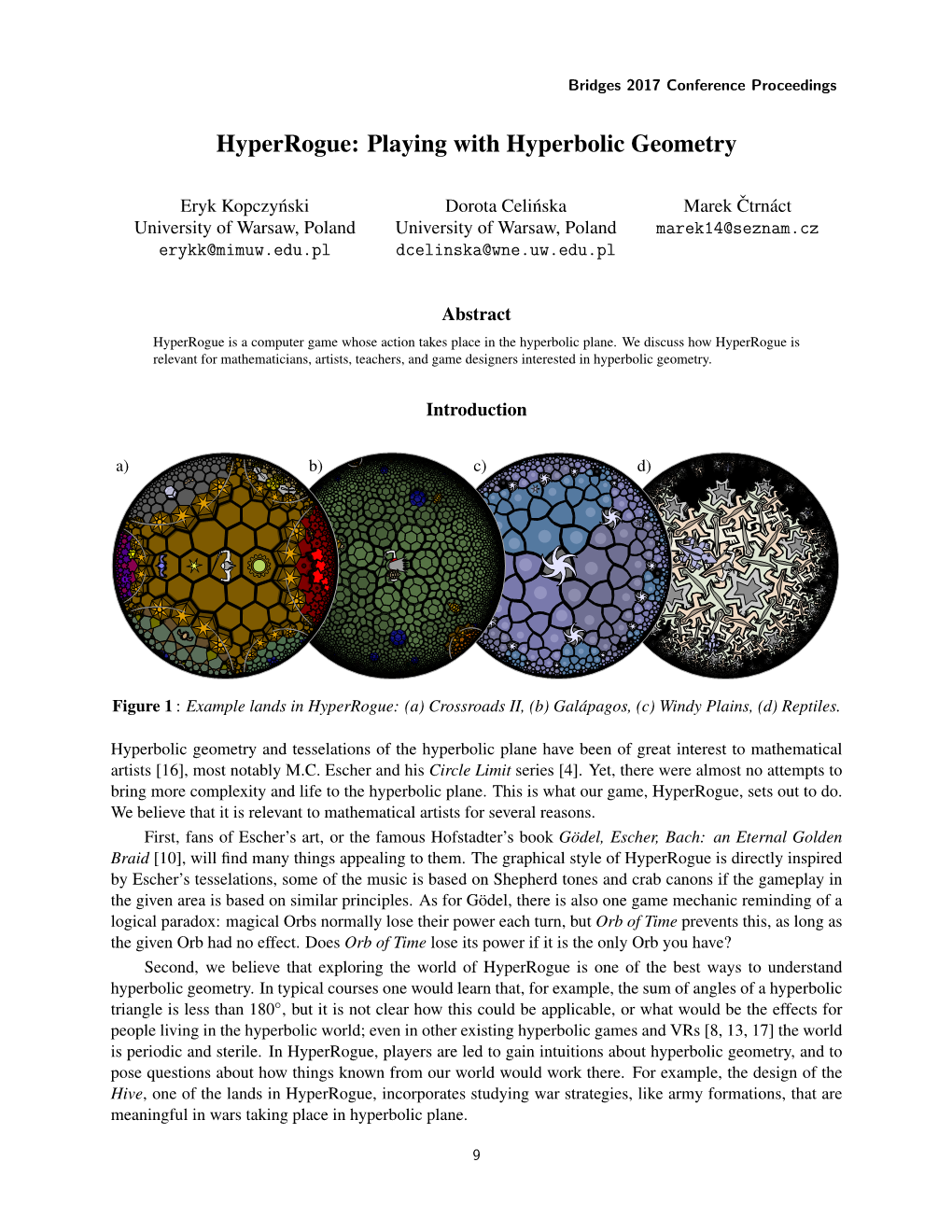 Hyperrogue: Playing with Hyperbolic Geometry