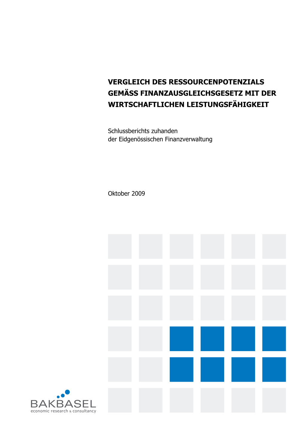 Oktober 2009: Vergleich Des Ressourcenpotenzials Gemäss